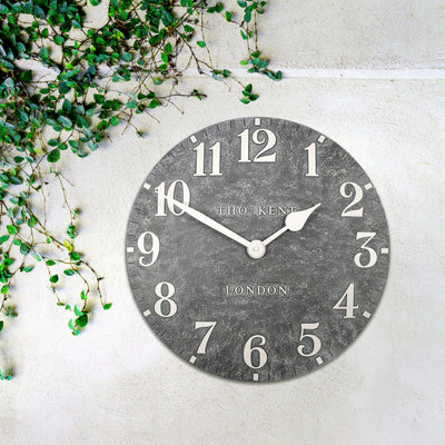 Thomas Kent London. Arabic Outdoor Wall Clock 20" (51cm) Cement - timeframedclocks