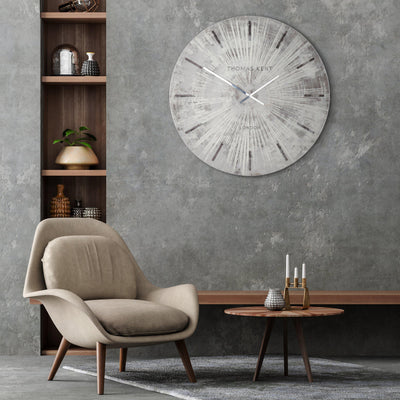 Thomas Kent London. Starburst Wall Clock 36" (92cm) Silver *PRE-ORDER DEL EARLY AUG* - timeframedclocks